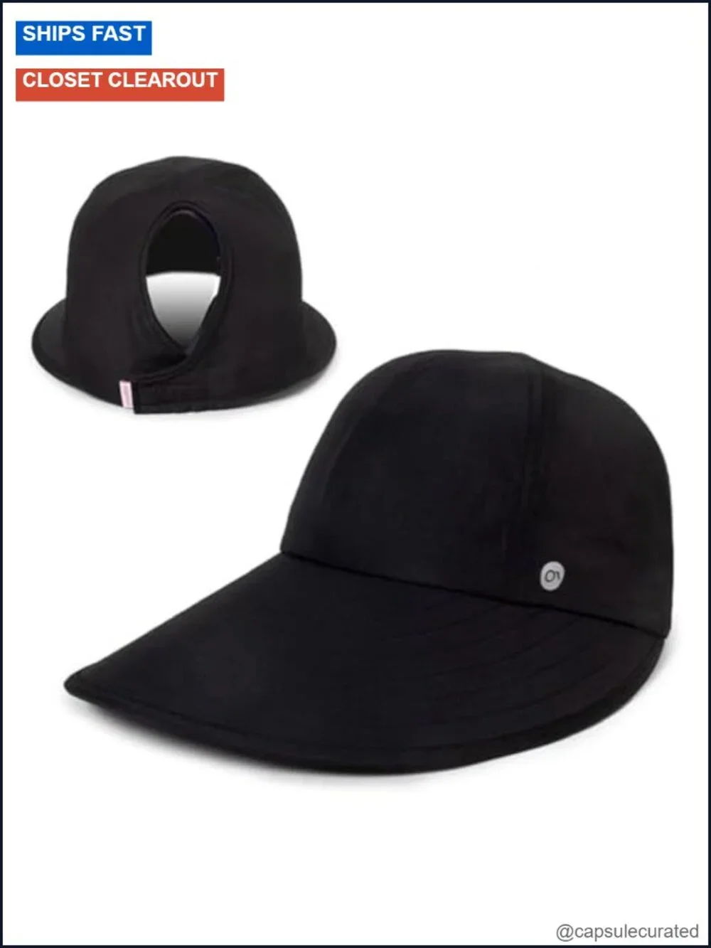 UPF 50 Wide Brim Sun Hat Ponytail Opening